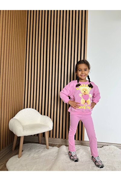 Pink Export Laugh Teddy Bear Sweatshirt Set