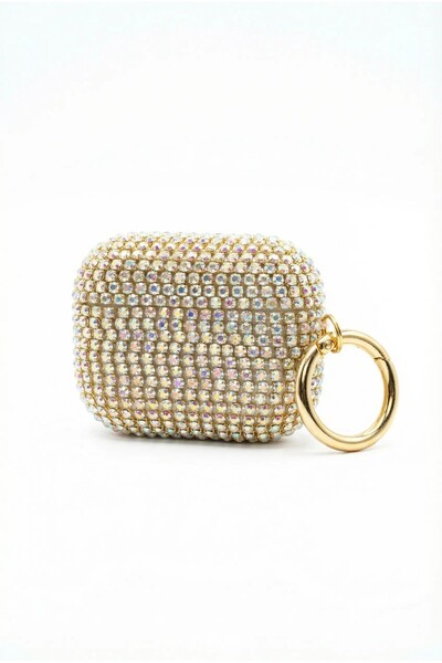 G-NEXT حافظة حجرية لسماعات Airpods (متوافقة مع Pro 3) - مع حلقة مفاتيح