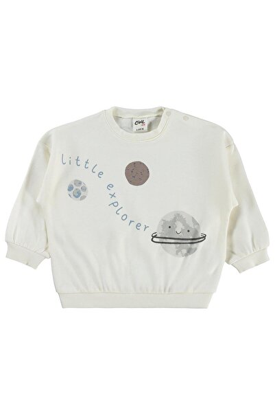 Civil Baby Φούτερ με στάμπα Little Explorer για 6-18 μηνών - Εκρού 12-18 μηνών