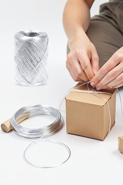 Bimotif خيط مونوفيل مزخرف فضي لامع بطول 40 متر، خيط للتغليف، خيط للأساور، خيط...