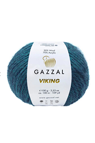 Gazzal Viking 4-Pack – 100 g 100 M, 30% Wool 70% Acrylic Thick Winter Knittin...