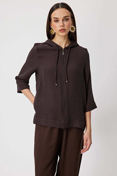 ON Παλτό με κουκούλα και μισό μανίκι