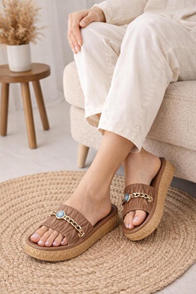 MODAONN Καλοκαιρινές παντόφλες που λάμπουν με λεπτομέρεια από κρύσταλλο Nazar...