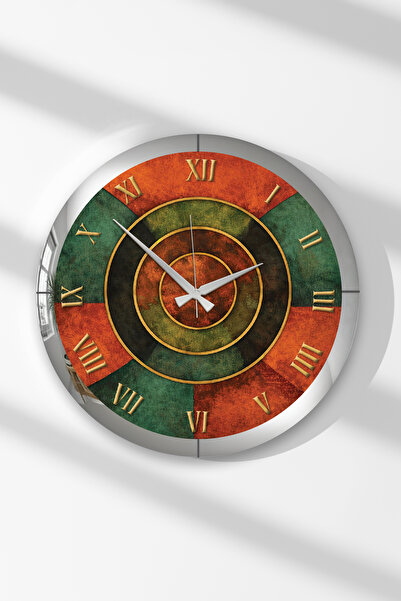 Zevahir Mobilya Dekorasyon Ceas de perete rotund din MDF cu numere romane imp...