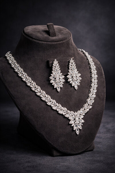 OSMANLI GÜMÜŞ طقم مجوهرات نسائية من المجوهرات الاصطناعية - طقم مجوهرات نسائية...