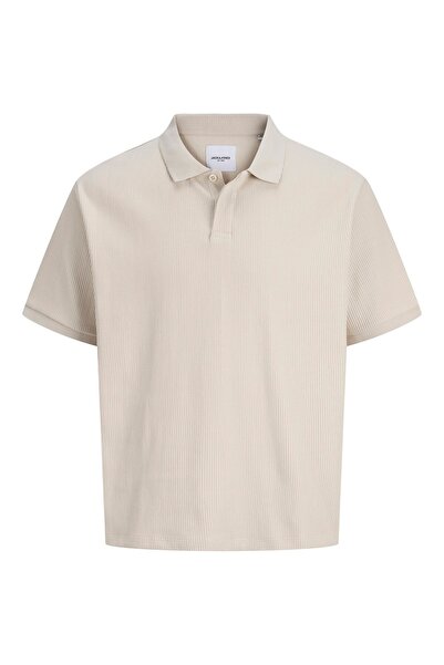 Jack & Jones Jjeharrison Structure Polo Ss Ln Moonbeam