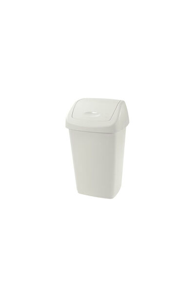 Intern Aurora white swing lid waste bin 9l