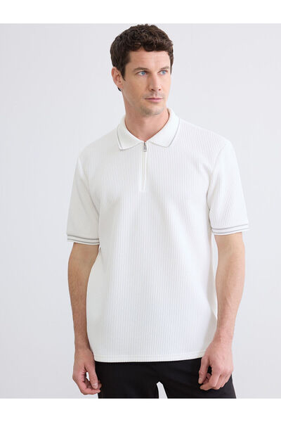 LC Waikiki Peak New Season Striped Polo Collar Men's T-Shirt