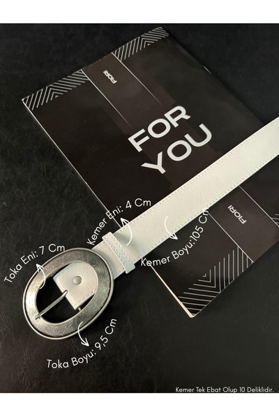 Fiori Women's Faux Leather Oval Buckle Belt, Jacket Belt, Shirt Belt, Dress Belt