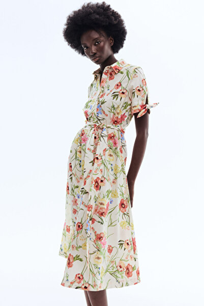 H&M Kısa Kollu Gömlek Elbise