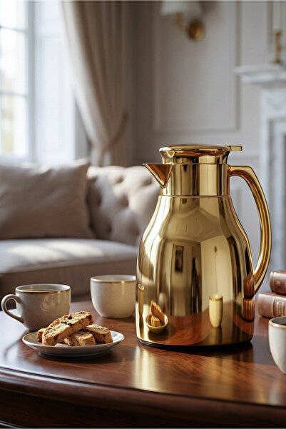 SQUALO 1-liter tea thermos with thermal insulation – glass lining – leak-proof