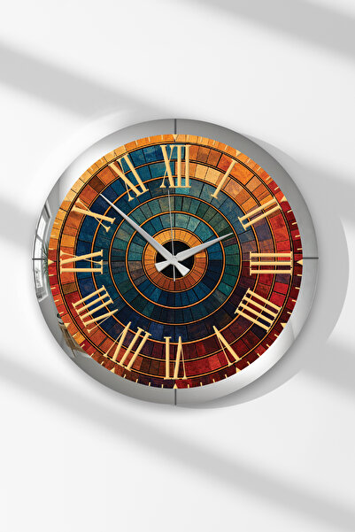 Zevahir Mobilya Dekorasyon Ceas de perete rotund din MDF cu mozaic și numere ...