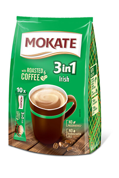mokate Plicuri de cafea instant, Mokate, 3 in 1 Irish Cream, 10 x 17 g