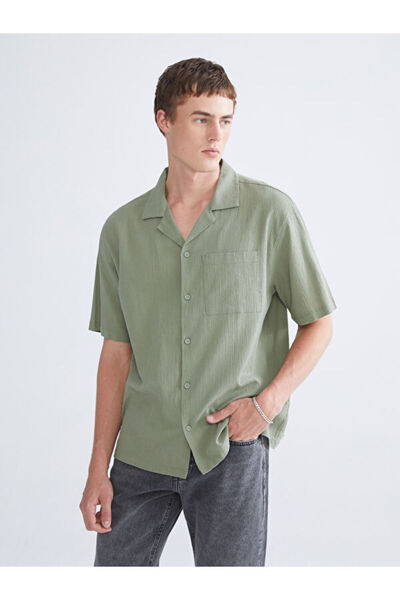LC Waikiki Regular Fit Resort Collar Short Sleeve Men's Shirt
