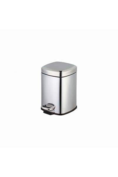 Plastor Square stainless steel waste bin with pedal 20 l
