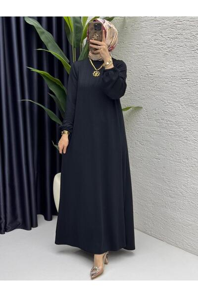 ZENA BY ÇETİN LEVENT Ribbed Knitted Fabric Long Women's Dress