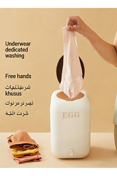 EGG غسالة صغيرة محمولة مزودة بمنفذ USB ومجفف، غسالة أوتوماتيكية بالكامل عالية...