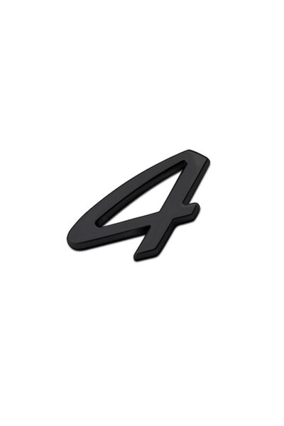 Porsche 4 Emblemă portbagaj spate, culoare neagră