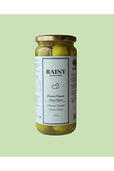 Rainy Badem Dolgulu Yeşil Zeytin