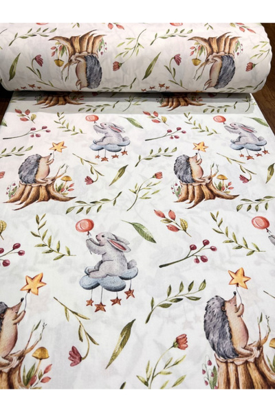 Nichiduta Hedgehog children's bed sheet 120x60 cm made of cotton with elastic...