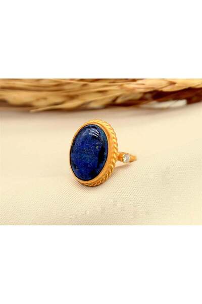 alpsilverart 925 Ayar Gümüş Lapis Lazuli Taşlı Yüzük | El İşi Otantik Kadınla...