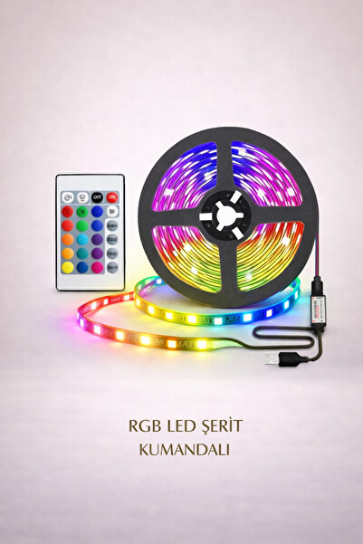 Ev360 Cata USB RGB Şerit LED 3 Metre | Kumandalı | Çok Renkli | TV Masa Arka ...