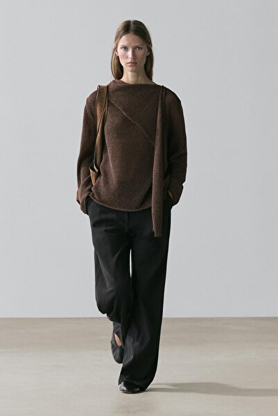 Massimo Dutti Pamuklu triko pelerin