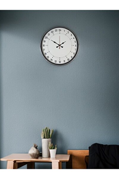 Leyaton 36 cm Gray 24-Hour Display Special Design Wall Clock Lwlhm-Rsyt34