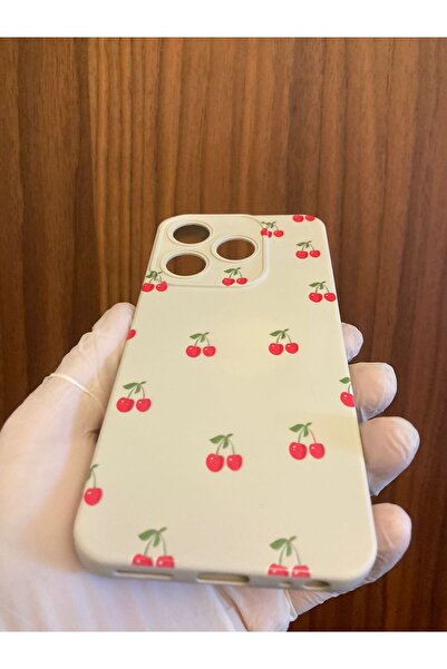 Newon Realme C61 Cherry Printed Inside Velvet Premium Silicone Phone Case (Rm...