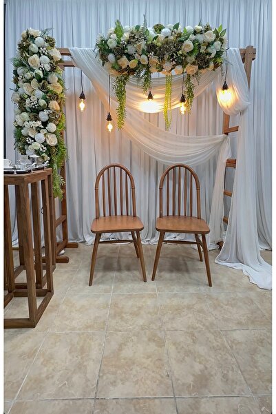 DİVA 2 Adet 1 Metre Yapay Çiçekli Nikah & Nişan Arka Fon Süslemesi – Set Hali...