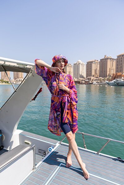 ALFASA Lumira Half Sleeve Half Covered Swimsuit with Hat - Alf26704