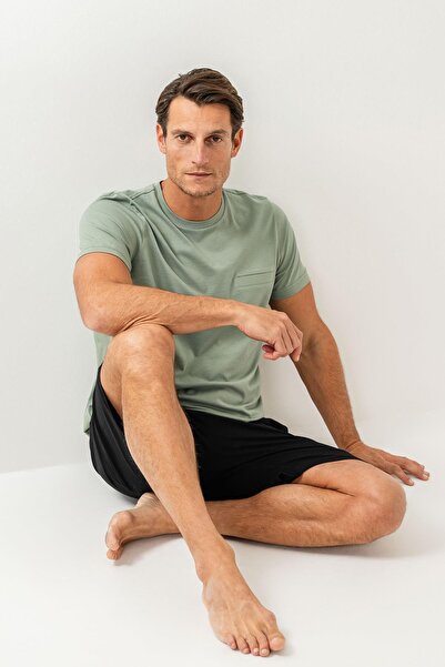 Arnetta Men's T-Shirt and Shorts Set 100% Cotton – Comfortable Set for Home &...