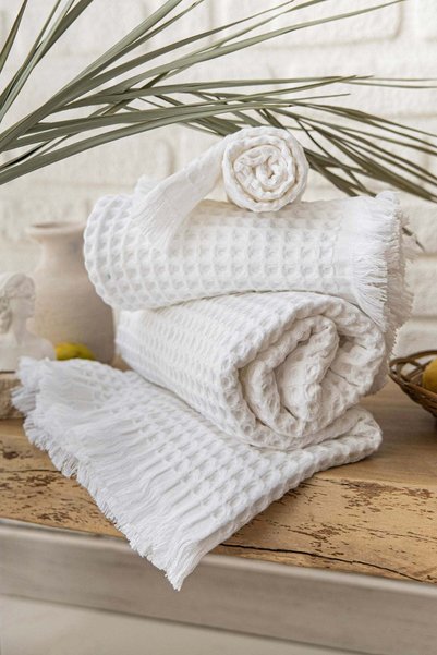 Çulha Brain White Towel Set