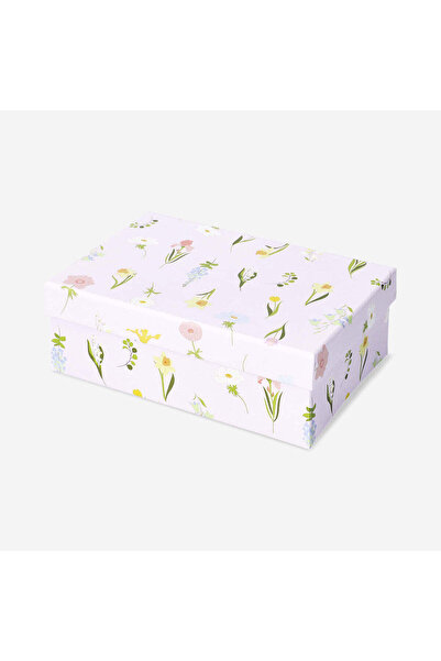 Flying Tiger Copenhagen Çiçek Desenli Kağıt Saklama Kutusu