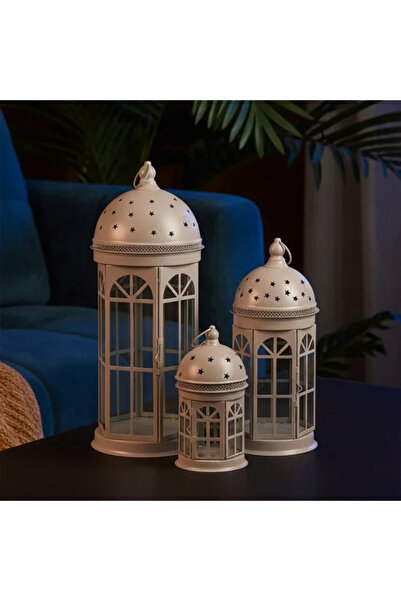 Generic Metal lantern set, 3 sizes, modern design