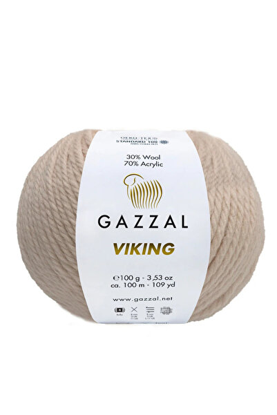 Gazzal Viking Knitting Yarn – 100 g 100 M, 30% Wool 70% Acrylic, Thick Winter...