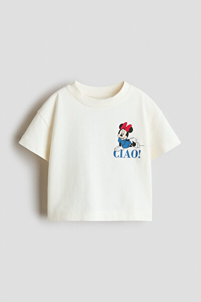 H&M Bol Kesimli ve Baskılı Tişört