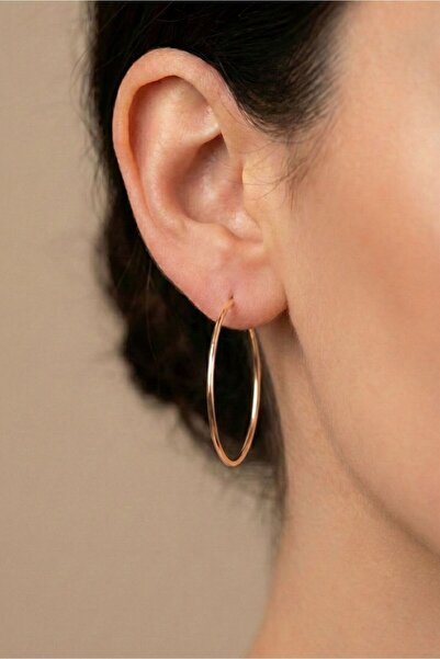 Osha Aksesuar حلق دائري بلون الورد بسمك 1 ملم