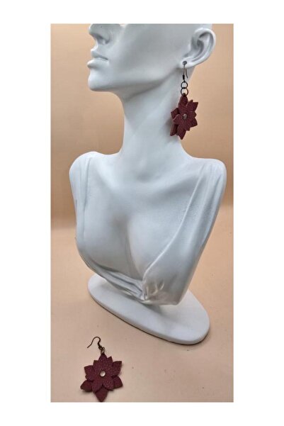 Verdandi Leather Earrings ETOILLE RED