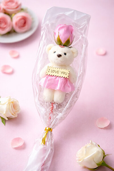 Welike Soap rose with decorative teddy bear