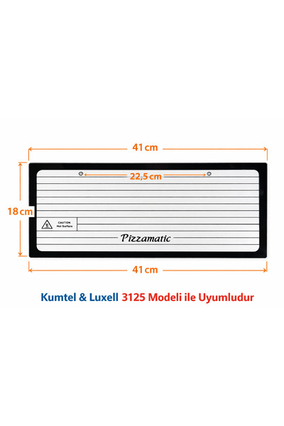 Baytech Kumtel & Luxell 3125 Mini Fırın Ön Camı – 41×18 cm | Orijinal Ölçü | Isıya Dayanıklı
