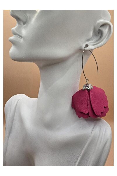 Verdandi Leather FLOWER ROSES EARRINGS