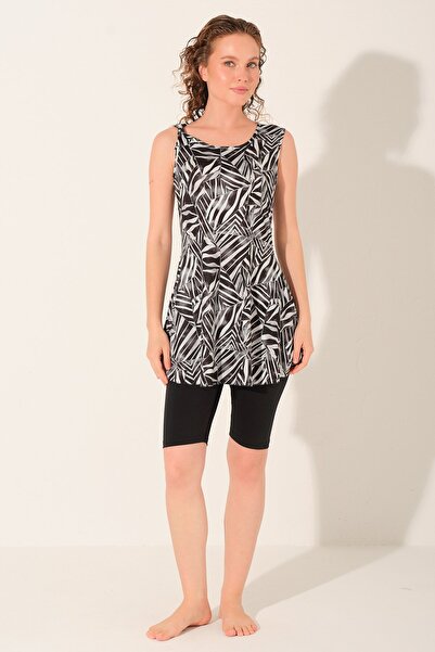 ALFASA Μαγιό Sevina με σχέδια και μηδενικά μανίκια, μισοκαλυμμένο - ALF26805