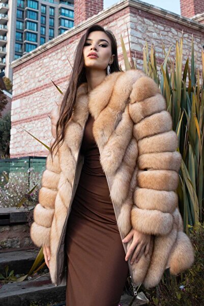 Casa De Piel HAKİKİ FROST TİLKİSİ KÜRKÜ KABAN