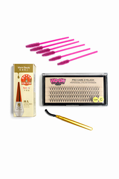 OEM Eyelash extension set with accessories – WOW 12mm C tufted eyelashes, Mar...