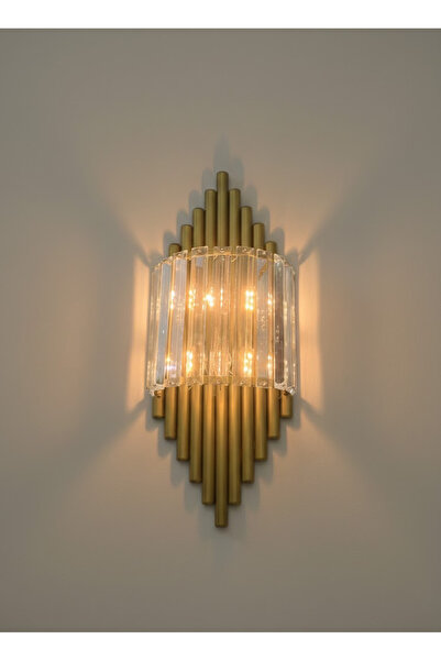 gaziantepavize Mona Gold Kasa Günışığı Ledli Lux Taşlı Elektrikli Aplik -Tek ...