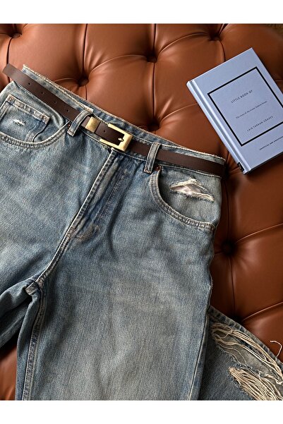 coaksco حزام نسائي ذهبي عتيق الطراز مع مشبك على شكل جسر