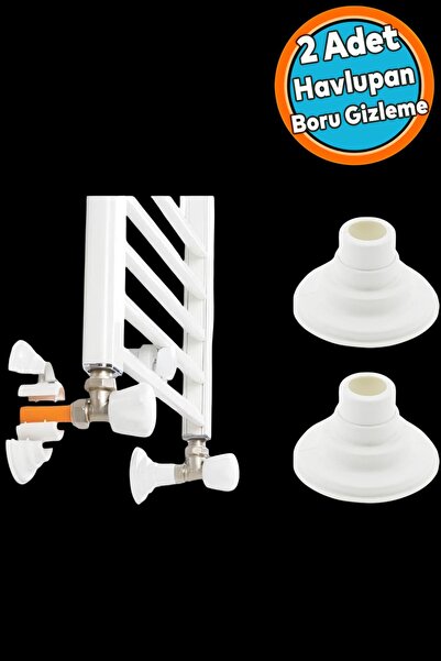 NZB Havlupan Borusu Kalorifer Petek Boru Gizleme Apratı Plastik Beyaz Saklama...