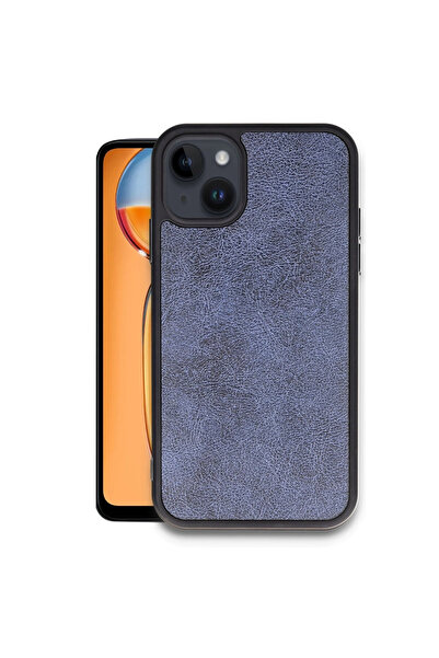 eco port حافظة آيفون 15 من الجلد من آراس - أزرق داكن