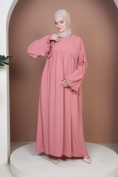 lunaferace Yavru Ağzı Medine İpeği, Liva Model Ferace Elbise, Robalı ve Arka ...